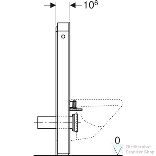 Geberit Monolith Plus szanitermodul fali WC-hez, 101 cm,betonhatású kőanyag előlap 131.221.JV.7