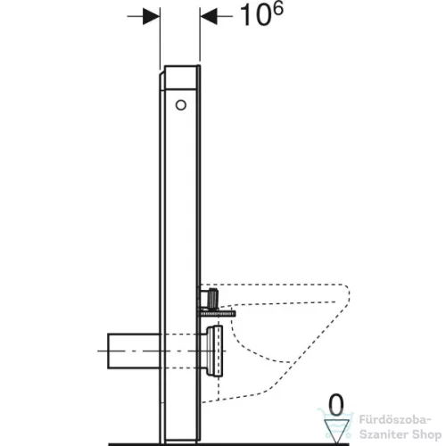 Geberit Monolith Plus szanitermodul fali WC-hez, 101 cm, üveg előlap,fehér üveg/alumínium 131.221.SI.7