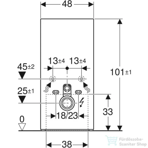 Geberit Monolith Plus szanitermodul fali WC-hez, 101 cm, üveg előlap,fekete üveg/alumínium feketekróm 131.221.SJ.7