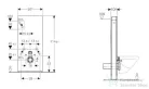 Geberit Monolith Plus szanitermodul fali WC-hez,114 cm láva üveg/alumínium feketekróm 131.231.JK.5