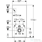 Geberit Monolith Plus szanitermodul fali WC-hez,114 cm,láva üveg/alumínium feketekróm 131.231.JK.7