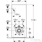 Geberit Monolith Plus szanitermodul fali WC-hez,114 cm,betonhatású kőanyag/alumínium 131.231.JV.7