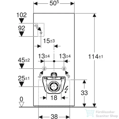Geberit Monolith Plus szanitermodul fali WC-hez,114 cm,betonhatású kőanyag/alumínium 131.231.JV.7