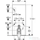 Geberit Monolith Plus szanitermodul álló WC-hez,114 cm,láva üveg/alumínium feketekróm 131.233.JK.5