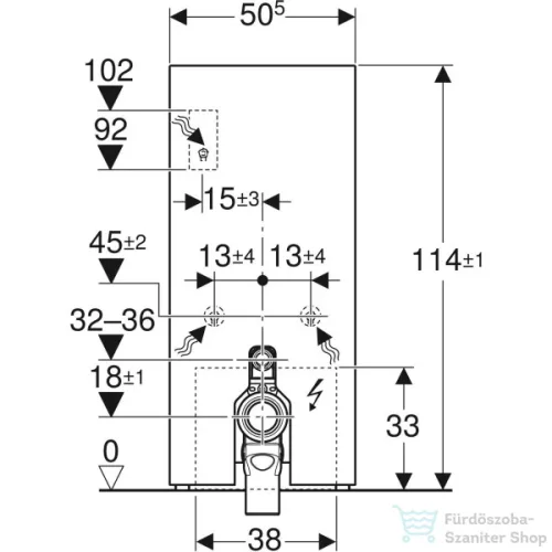 Geberit Monolith Plus szanitermodul álló WC-hez,114 cm,betonhatású kőanyag előlap/alumínium 131.233.JV.5