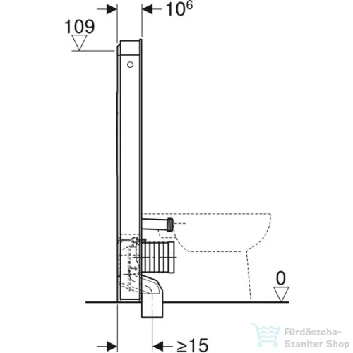 Geberit Monolith Plus szanitermodul álló WC-hez,114 cm,betonhatású kőanyag/alumínium 131.233.JV.7