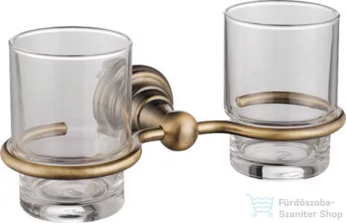 Sapho DIAMOND dupla pohár tartó, bronz 1318-05