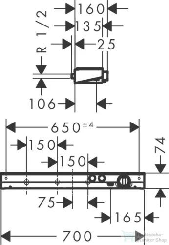 Hansgrohe ShowerTablet Select 700 universal 2 fogyasztóhoz 13184000