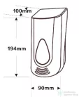 AQUALINE fali szappanadagoló, 400ml, fehér 1319-74