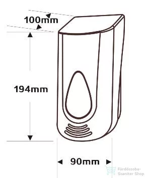 AQUALINE fali szappanadagoló, 400ml, fehér 1319-74