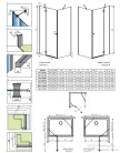 Radaway Torrenta KDJ 80x80 szögletes zuhanykabin balos 132212-01-01L