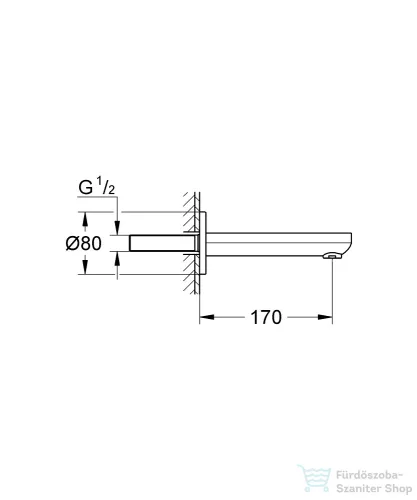 Grohe EUROSMART COSMOPOLITAN 17 cm-es kádkifolyó,Króm 13261000