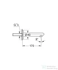 Grohe EURODISC COSMOPOLITAN 17 cm-es kádtöltő, króm 13278002