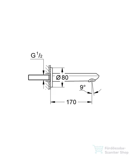Grohe EURODISC COSMOPOLITAN 17 cm-es kádtöltő, króm 13278002