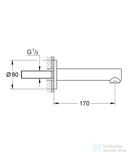Grohe CONCETTO 17 cm-es kádkifolyó,Króm 13280001