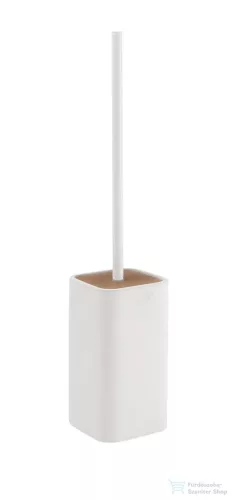 Sapho KENTA álló WC-kefe, fehér/bambusz (133302)