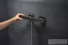 Hansgrohe Ecostat Element termosztátos zuhany csaptelep, szálcsiszolt fekete króm 13346340