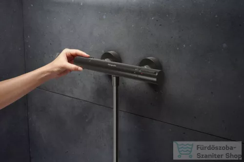 Hansgrohe Ecostat Element termosztátos zuhany csaptelep, szálcsiszolt fekete króm 13346340