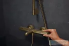 Hansgrohe Ecostat Element termosztátos kádtöltő csaptelep, szálcsiszolt bronz 13347140