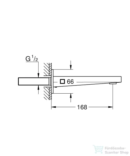 Grohe PLUS 16,8 cm-es kádkifolyó,króm 13404003