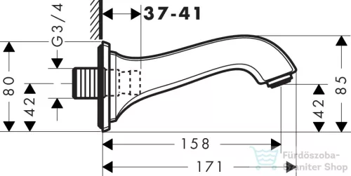 Hansgrohe HG Metropol Classic kádtöltő, króm 13425000