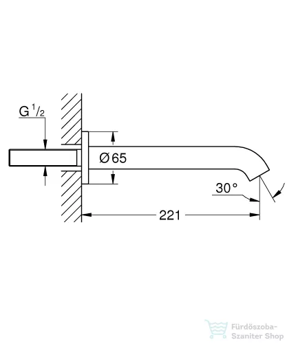Grohe ESSENCE 22,1 cm-es kádkifolyó,brushed cool sunrise 13449GN1