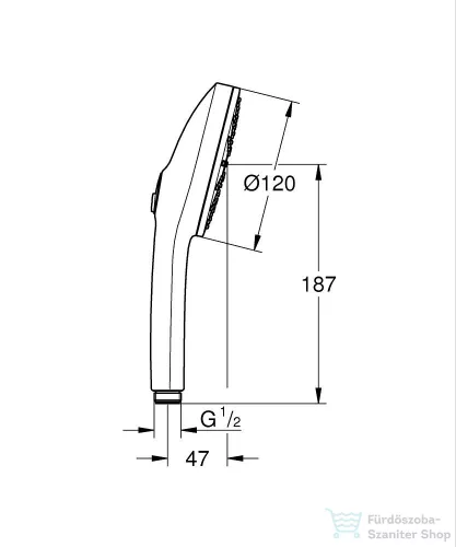 Grohe VITALIO JOY+ 120 3 funkciós kézizuhany, Brushed Warm Sunset 134863DL00