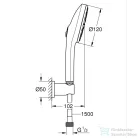 Grohe VITALIO JOY+ 120 3 funkciós zuhanyszett, Brushed Cool Sunrise 134865GN00
