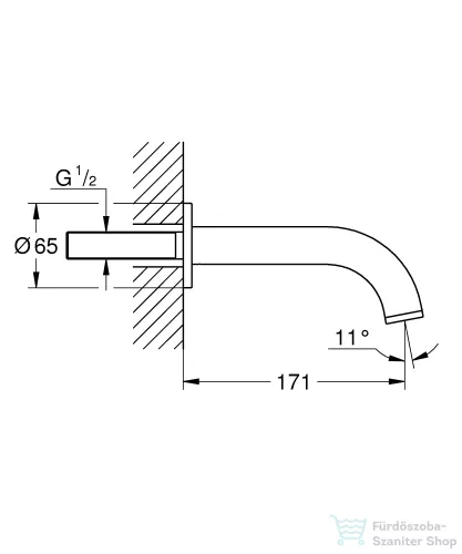 Grohe ATRIO 17,1 cm-es kádkifolyó,Króm 13487000