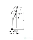 Grohe EUPHORIA 120 3 funkciós kézizuhany, supersteel 134883DC00