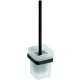 Sapho BEMETA NERO WC kefetartó, fekete kefével, 93x385x127mm, fekete (135013010)