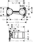 Hansgrohe Alaptest egykaros mosdócsaptelephez, falsík alatti szereléshez DN15 13622180