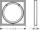 Hansgrohe AXOR SHOWERSELECT ID Square hosszabbító rozetta (5 mm), polírozott fekete króm 13641330