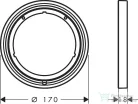 Hansgrohe AXOR SHOWERSELECT ID Round hosszabbító rozetta (5 mm), rozsdamentes acél hatású 13642800