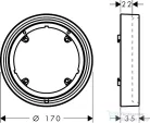 Hansgrohe AXOR SHOWERSELECT ID Round hosszabbító rozetta (22 mm), matt fehér 13646700