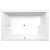Sapho POLYSAN DUPLA asszimetrikus fürdőkád 180x120x54cm tartó kerettel, fehér (13711)