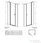 Radaway Eos DWJS II 130 zuhanyajtó balos 13799455-01L