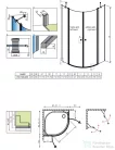 Radaway Eos II PDD 80x80 íves zuhanykabin 13799470-01R+13799470-01L