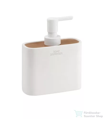 Sapho NINFEA álló szappanadagoló, fehér/bambusz (138002)