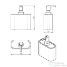 Sapho NINFEA álló szappanadagoló, fehér/bambusz (138002)