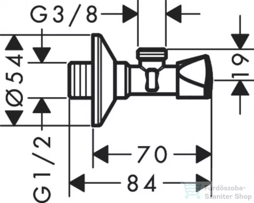 Hansgrohe E sarokszelep 13902000