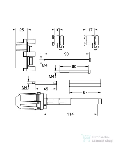 Grohe Rapido SmartBox univerzális hosszabbító készlet,50 mm,14057000