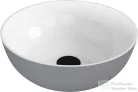 Sapho BANERA ROUND 39 cm-es öntöttmárvány mosdó leeresztő nélkül, fényes fehér/matt szürke 14337_32