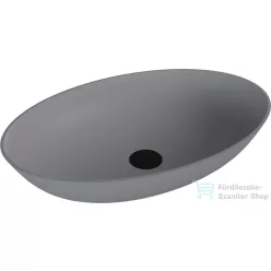   Sapho BANERA OVAL 60x40 cm-es öntöttmárvány mosdó, matt szürke, 14397_31