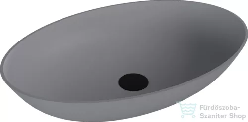 Sapho BANERA OVAL 60x40 cm-es öntöttmárvány mosdó, matt szürke, 14397_31