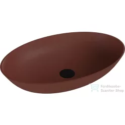   Sapho BANERA OVAL 60x40 cm-es öntöttmárvány mosdó, matt barna 14397_71