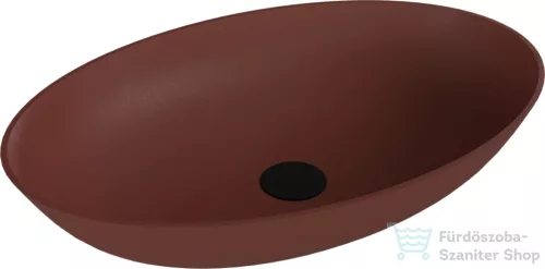 Sapho BANERA OVAL 60x40 cm-es öntöttmárvány mosdó, matt barna 14397_71