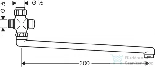 Hansgrohe Hosszú kifolyócső 300mm, króm 14495000