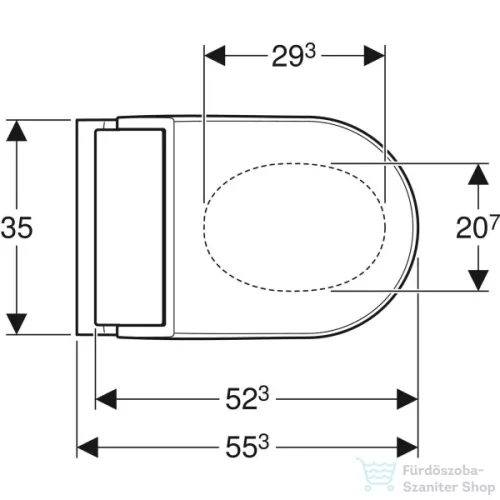 Geberit AquaClean Tuma Classic perem nélküli wc+okos wc tető,fehér 146.093.11.1 (146.092.11.1)
