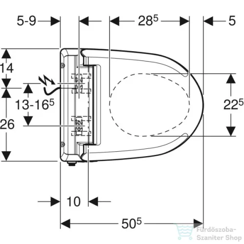 Geberit AQUACLEAN 4000 lecsapódásgátlós wc ülőke bidet funkcióval,alpin fehér 146.130.11.2